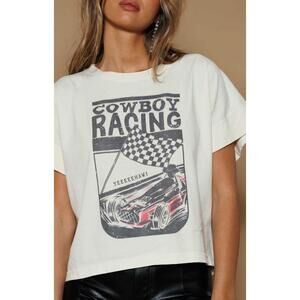 NEW ALL OF US cowboy racing tee in butter